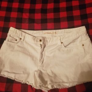 Michael Kors white denim shorts size 12